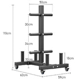 Olympic (2 Inch) Weight Plates & Bar Storage Rack