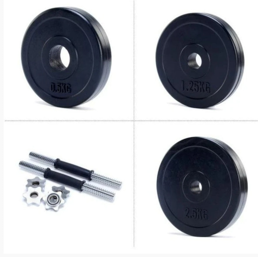 dumbbell 15kg×2 =30kg 30kg(2×15kg) Rubberised Dumbbell Kit – GYMZGARAGE SINGAPORE
