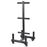 Bumper (2 Inch) Weight Plates & Bar Storage Rack