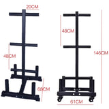 Bumper (2 Inch) Weight Plates & Bar Storage Rack