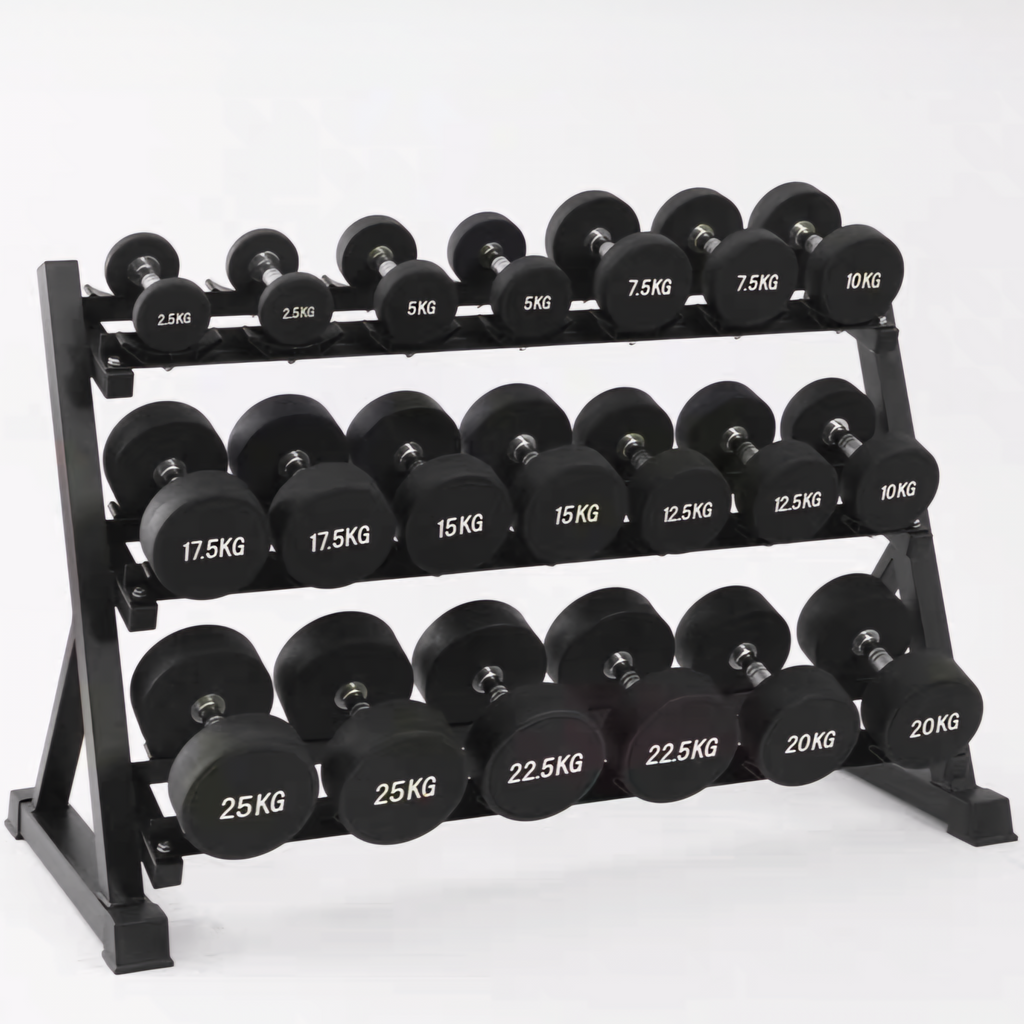 Round Head Dumbbells Set Optional With Rack PRE ORDER GYMZGARAGE SINGAPORE