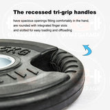 Olympic (2 Inch) Tri-Grip Rubberised Weight Plates Combo